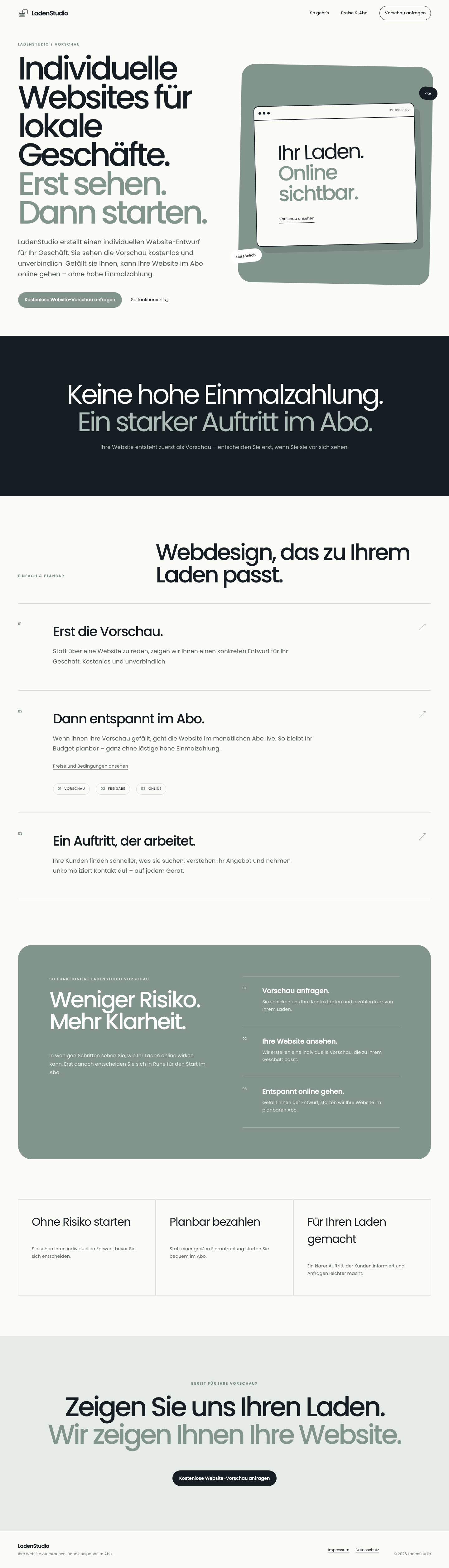 Öffentliche Startseite von LadenStudio